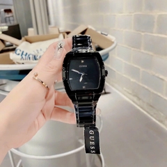 Guess Phoenix |Nam Giới |Mặt Chữ Nhật |Dây Kim Loại Full Đen |Máy Pin (Quartz) |Size 43mm
