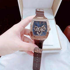 Guess Phoenix |Nam Giới |Mặt Xanh |Dây Cao Su Nâu |Máy Pin (Quartz) |Size 43x51mm