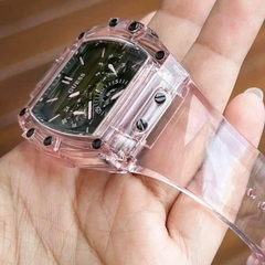 Guess Phoenix |Unisex |Chronograph |Dây Sillicone Hồng |Máy Pin (Quartz) |Size 43x51mm