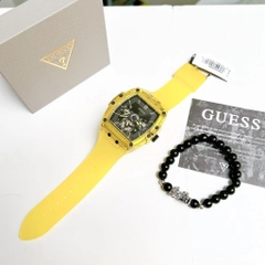 Guess Phoenix |Unisex |Chronograph |Dây Sillicone Vàng |Máy Pin (Quartz) |Size 43x51mm