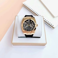 Guess Prodigy |Nam Giới |6 Kim |Vàng Gold |Dây Silicone Đen |Máy Pin (Quartz) |Size 44mm
