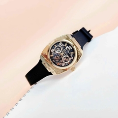 Guess Prodigy |Nam Giới |6 Kim |Vàng Gold |Dây Silicone Đen |Máy Pin (Quartz) |Size 44mm