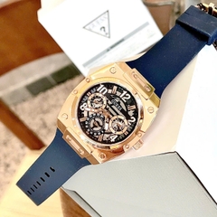 Guess Prodigy |Nam Giới |Chronograph |Rose Gold |Dây Cao Su Xanh Navy |Máy Pin (Quartz) |Size 44mm