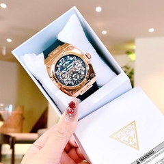 Guess Prodigy |Nam Giới |Chronograph |Rose Gold |Dây Cao Su Xanh Navy |Máy Pin (Quartz) |Size 44mm