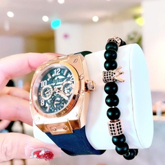 Guess Prodigy |Nam Giới |Chronograph |Rose Gold |Dây Cao Su Xanh Navy |Máy Pin (Quartz) |Size 44mm