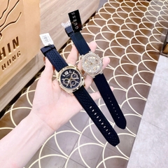 Guess Resistance |Cặp Đôi |Vàng Gold |Dây Silicone Màu Đen |Size 44x36mm