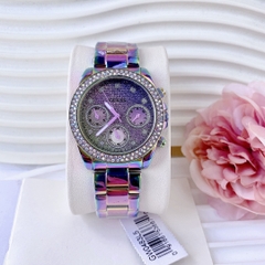 Guess Sol Iridescent |Nữ Giới |Mặt Đính Đá |Dây Kim Loại Tím |Máy Pin (Quartz) |Size 38mm