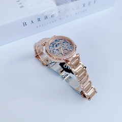 Guess Solstice |Nữ Giới |Mặt Đính Đá |Dây Kim Loại Rose Gold |Máy Pin (Quartz) |Size 37mm