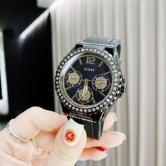 Guess Sporty |Nữ Giới |6 Kim |Nạm Đá |Dây Silicone Màu Đen |Máy Pin (Quartz) |Size 38mm
