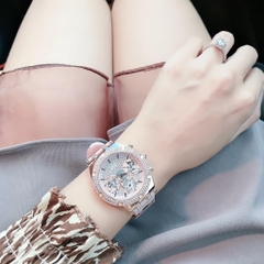 Guess Allara |Nữ Giới |Đính Đá Rose Gold |Dây Sillicone Hồng |Máy Pin (Quartz) |Size 38mm