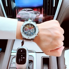 Guess Multi-Function |Nam giới |Mặt Tròn |Chronograph |Dây Sillicone Trắng |Máy Pin (Quartz) |Size 46mm