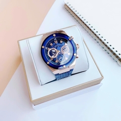 Guess Multi-Function |Nam giới |Mặt Tròn |Rose Gold |Dây Sillicone Xanh |Máy Pin (Quartz) |Size 46mm
