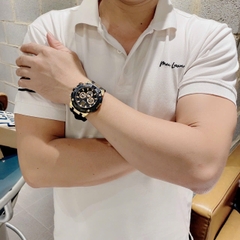 Guess Navigator |Nam Giới |Vàng Gold |Dây Sillicone Đen |Máy Pin (Quartz) |Size 50mm