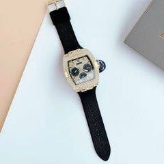 Guess Phoenix |Nam Giới |Chronograph |Full Đá Vàng Gold |Dây Sillicone |Máy Pin (Quartz) |Size 43x51mm