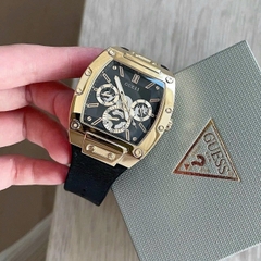 Guess Phoenix |Nam Giới |Chronograph |Dây Cao Su Đen |Máy Pin (Máy Quartz) |Size 43x53mm