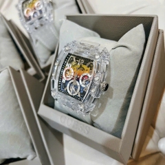 Guess Phoenix |Nam giới |Clear Multi-Function |Dây Sillicone Trắng |Máy Pin (Quartz) |Size 43x51mm