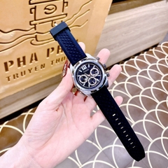 Guess Resistance |Nam Giới |Multifunction |Silver |Dây Silicone Đen |Máy Pin (Quartz) |Size 44mm
