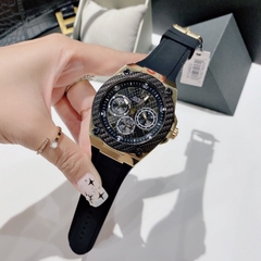 Guess Rigor |Nam Giới |Multifunction |Mặt Đen |Dây Sillicone Đen |Máy Pin (Quartz) |Size 45mm