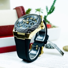 Guess Rigor |Nam Giới |Multifunction |Mặt Đen |Dây Sillicone Đen |Máy Pin (Quartz) |Size 45mm