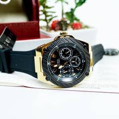 Guess Rigor |Nam Giới |Multifunction |Mặt Đen |Dây Sillicone Đen |Máy Pin (Quartz) |Size 45mm