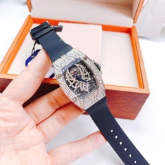 Hanboro Cánh Tiên |Mặt Đính Full Đá |Nữ Giới |Dây Cao Su |Máy Pin (Quartz) |Size 32x45mm