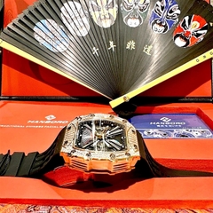Hanboro Lật Mặt Limited |Nam Giới |Sillicone |Rose Gold |Máy Cơ (Automatic) |Size Lớn 43x50mm