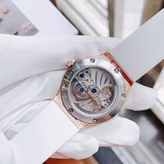Hanboro Lộ Cơ |Nữ Giới |Rose Gold |Dây Silicone Trắng |Máy Cơ (Automatic) |Size 36mm