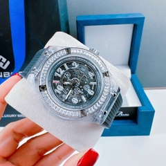 Hanboro Vỏ Case Sillicone |Nam Giới |Đính Đá |Dây Silicone |Máy Cơ (Tự Động) |Size 43mm