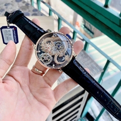 Hanboro Mặt Rồng Vàng |Nam Giới |Rose Gold |Dây Da |Máy Cơ (Automatic) |Size Lớn 45mm
