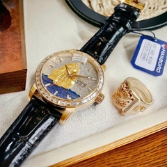 Hanboro Thuyền Buồm |Nam Giới |Vàng Gold |Dây Da |Máy Cơ (Automatic) |Size 43mm