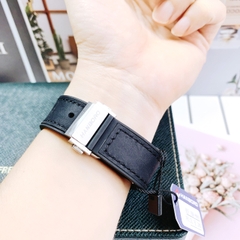 Hanboro Mặt Vũ Trụ Silver |Nam Giới |Mặt Đính Đá |Dây Da |Máy Pin (Quartz) |Size 43mm