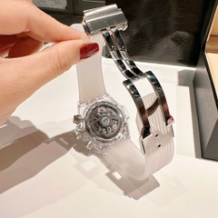 Hublot Big Bang Unico |Nam Giới |Mặt Trong Suốt |Dây Silicone Trắng |Máy Pin (Máy Quartz) |Size 42mm