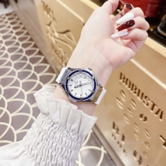 Hublot Geneve |Nữ Giới |Đính Đá Xanh |Dây Silicone Trắng |Máy Pin (Máy Quartz) |Size 34mm