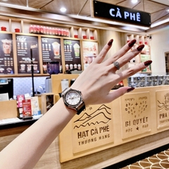 Hublot Geneve |Nữ Giới |Rose Gold |Mặt Trắng |Dây Silicone Đen |Máy Pin (Máy Quartz) |Size 34mm