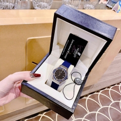 Hublot Geneve |Nữ Giới |Silver |Đính Đá |Dây Silicone Xanh |Máy Pin (Máy Quartz) |Size 34mm
