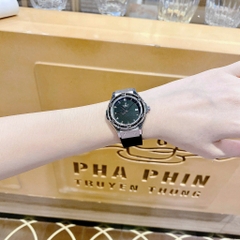 Hublot Geneve |Nữ Giới |Silver |Đính Đá Đen |Dây Silicone |Máy Pin (Máy Quartz) |Size 34mm