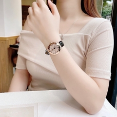 Melissa Cỏ 4 Lá |Nữ Giới |Đính Đá |Rose Gold |Dây Da Đen |Máy Pin (Quartz) |Size 32mm