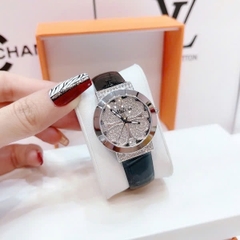 Melissa Cỏ 4 Lá |Nữ Giới |Đính Đá |Silver |Dây Da Đen |Máy Pin (Quartz) |Size 32mm