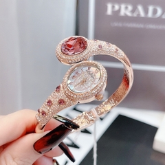 Melissa Đầu Rắn |Nữ Giới |Đính Đá Đỏ |Vòng Tay Rose Gold |Máy Pin (Quartz) |Size 28mm