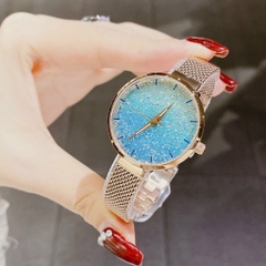 Melissa Full Đá Xanh Ngọc |Nữ Giới |Dây Mesh Lưới Rose Gold |Máy Pin (Quartz) |Size 30mm