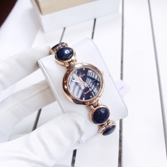 Melissa Mặt Đính Đá |Nữ Giới |Rose Gold |Lắc Tay Xanh Dương |Máy Pin (Quartz) |Size 28mm
