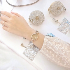 Melissa Mặt Tròn |Nữ Giới |Rose Gold |Lắc Tay Đính Đá Rơi Màu Rose |Máy Pin (Quartz) |Size 28mm