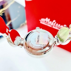 Melissa Mặt Tròn |Nữ Giới |Silver |Lắc Tay Đính Đá Rơi Màu Rose |Máy Pin (Quartz) |Size 28mm