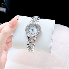 Melissa Mặt Trắng |Nữ Giới |Silver |Dây Kim Loại Đính Đá |Máy Pin (Quartz) |Size 34mm