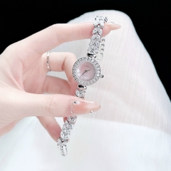 Melissa Mặt Xà Cừ Hồng |Nữ Giới |Silver |Lắc Tay Đính Pha Lê |Máy Pin (Quartz) |Size 26mm