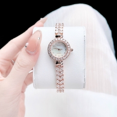 Melissa Mặt Xà Cừ |Nữ Giới |Rose Gold |Lắc Tay Đính Pha Lê |Máy Pin (Quartz) |Size 26mm