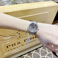 Melissa Mặt Xoay |Nữ Giới |Đính Pha Lê Trắng |Dây Kim Loại |Máy Pin (Quartz) |Size 35mm