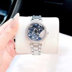 Melissa Mặt Xoay |Nữ Giới |Đính Pha Lê Xanh |Dây Kim Loại |Máy Pin (Quartz) |Size 35mm