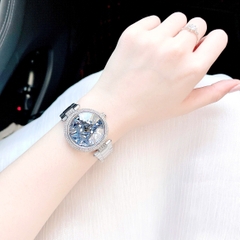 Melissa Mặt Xoay |Nữ Giới |Đính Pha Lê Xanh |Dây Kim Loại |Máy Pin (Quartz) |Size 35mm