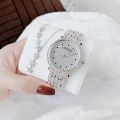 Melissa Full Đá Swarovski |Nữ Giới |Mặt Tròn |Dây Kim Loại Silver |Máy Pin (Quartz) |Size 36mm